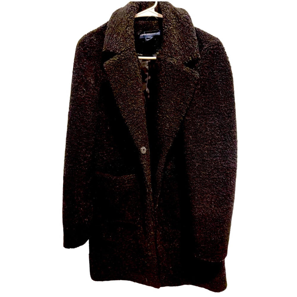 French connection black women’s long coat- size Small - Great Like New Condition